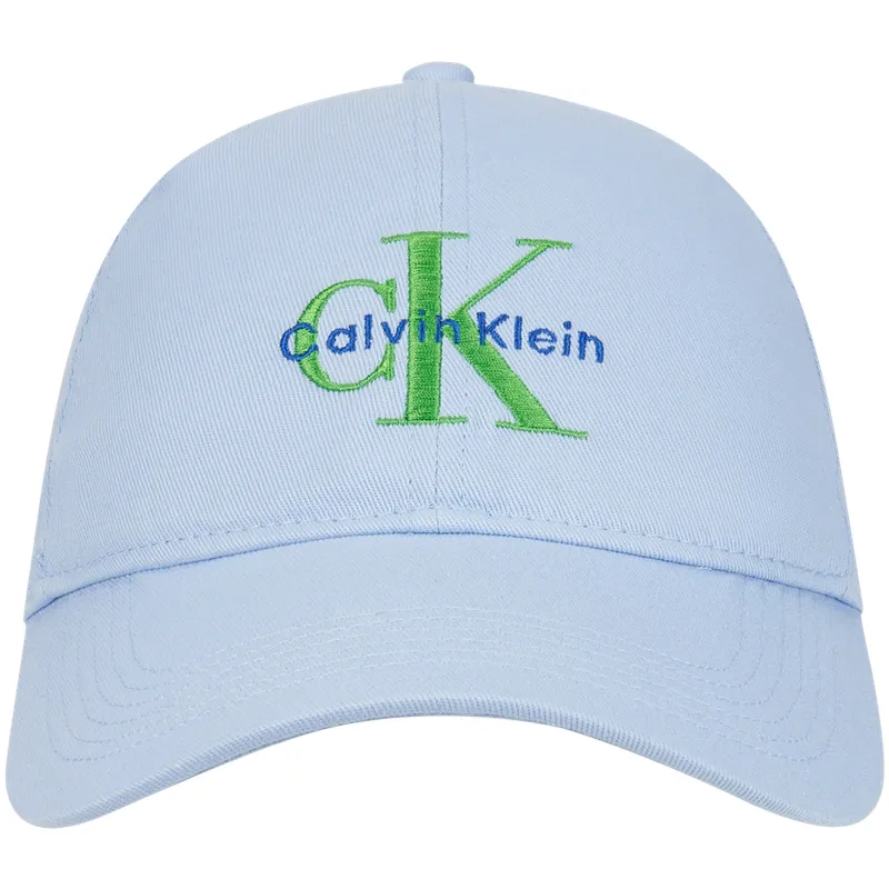 CALVIN KLEIN Cotton Baseball Caps Unisex Sky Blue