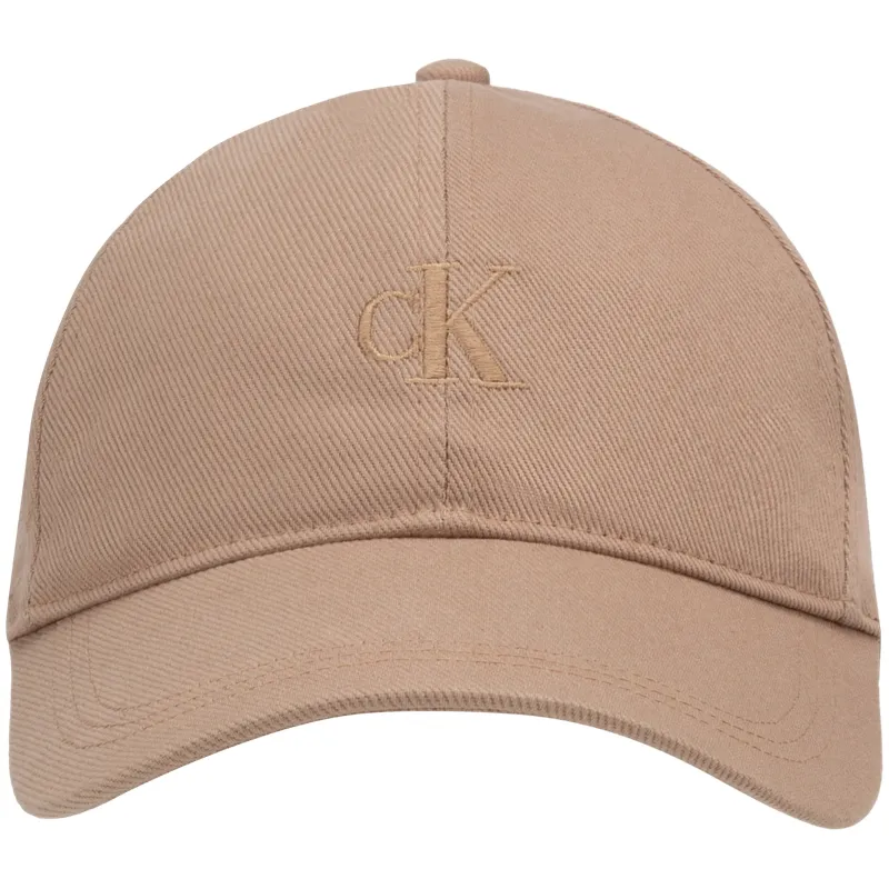 CALVIN KLEIN Cotton Baseball Caps Unisex Khaki