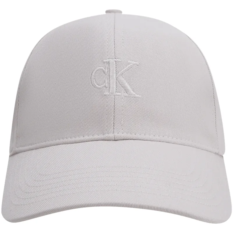 CALVIN KLEIN Cotton Baseball Caps Unisex Moon White