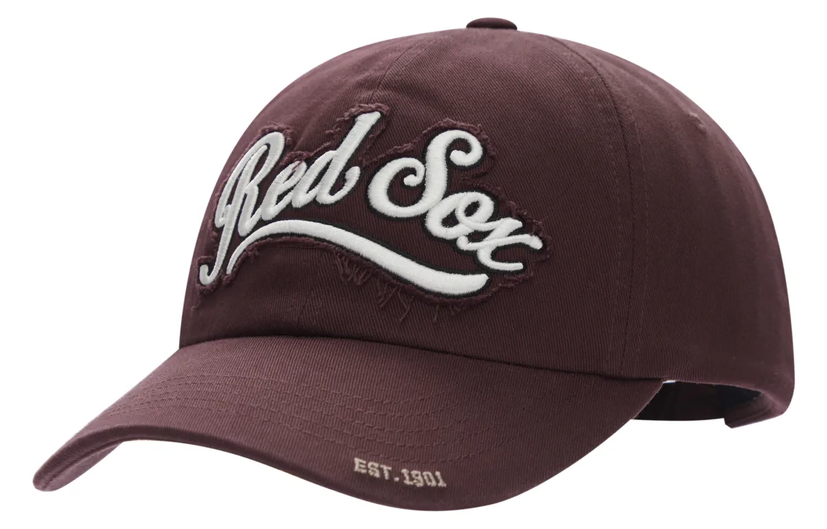 MLB Cotton Baseball Cap For Sun Protection Unisex Burgundy