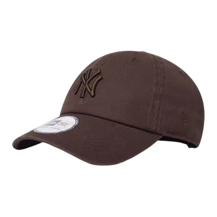 New Era Cotton Baseball Caps Unisex Dark Brown
