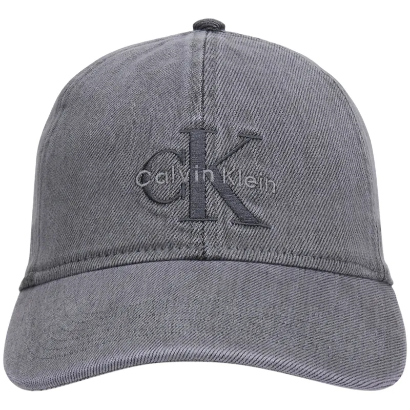 CALVIN KLEIN Cotton Baseball Caps Unisex Dark Gray