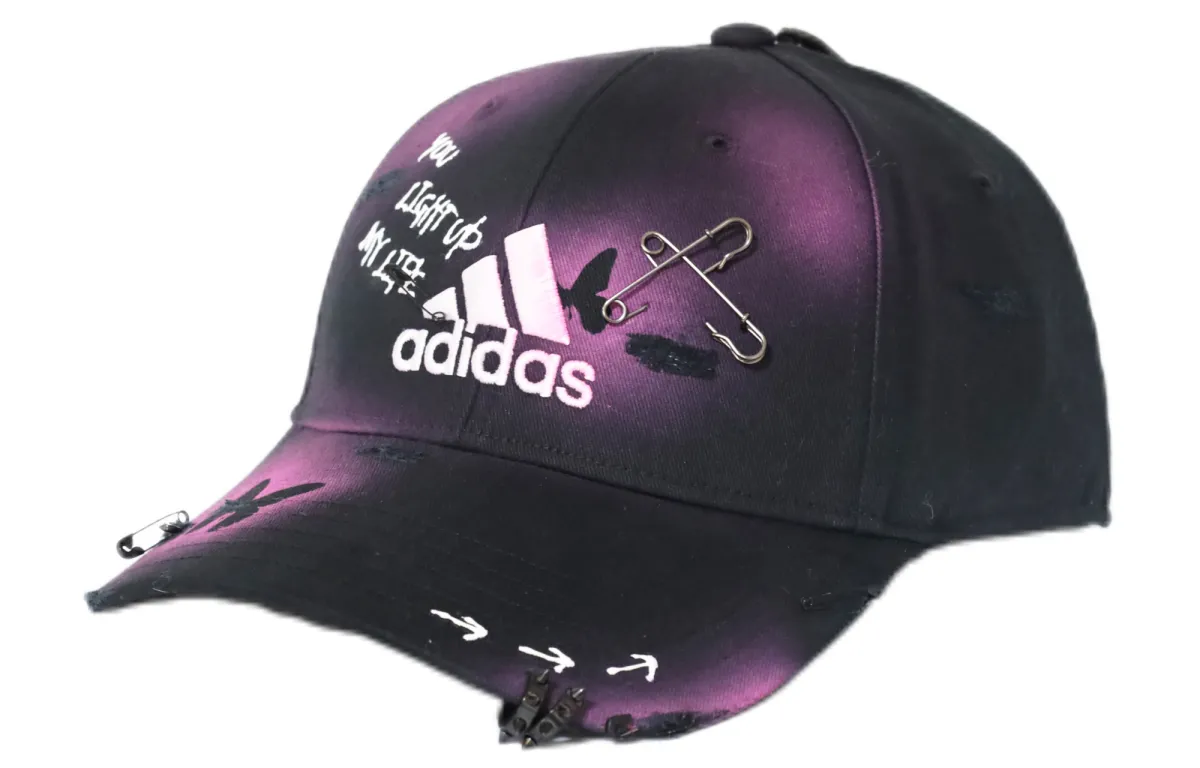 Adidas Cotton Baseball Caps Unisex Black Pink