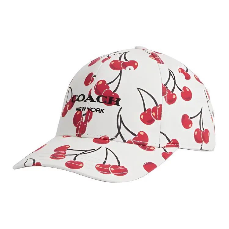 COACH Cotton Baseball Caps Women's Red