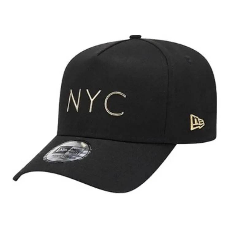 New Era Cotton Baseball Caps Unisex Black/Gold