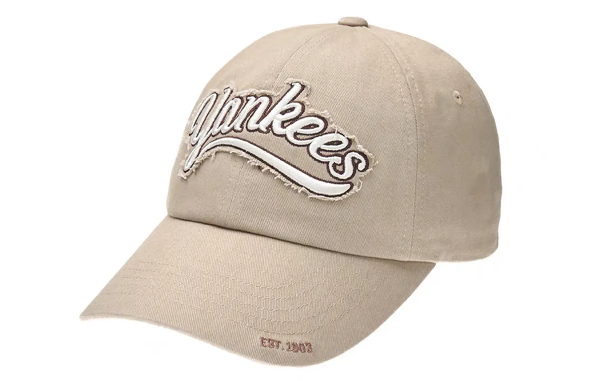 MLB Cotton Baseball Cap For Sun Protection Unisex Ecru