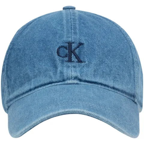 CALVIN KLEIN Cotton Baseball Caps Unisex Denim Blue