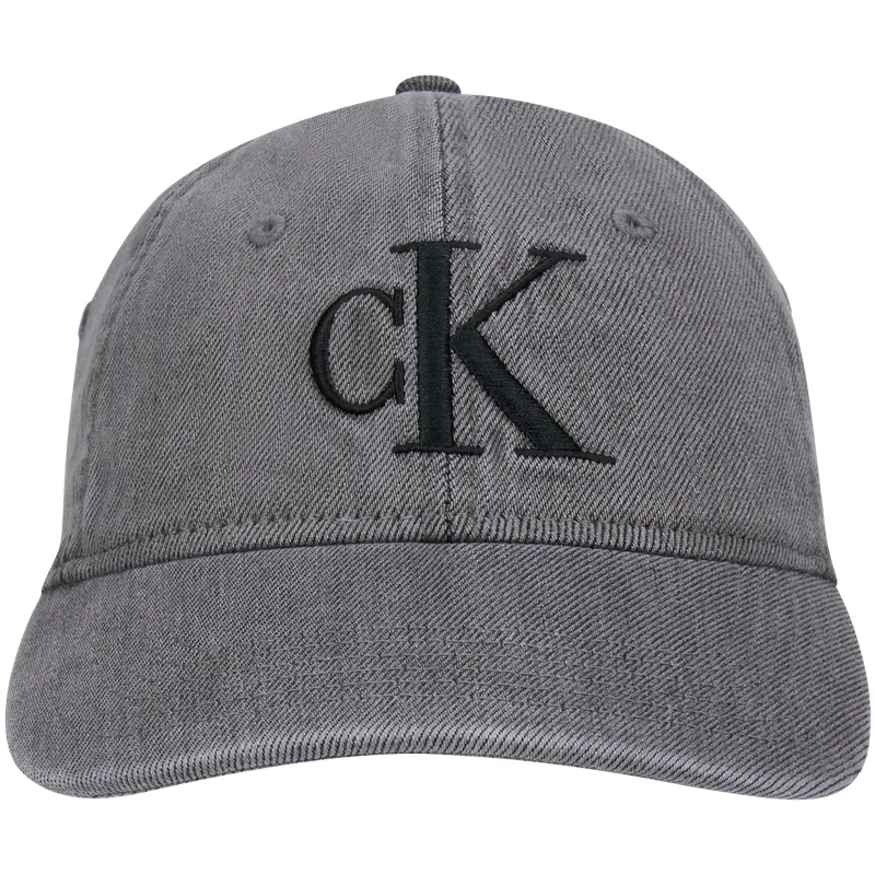 CALVIN KLEIN Cotton Baseball Caps Unisex Denim Gray
