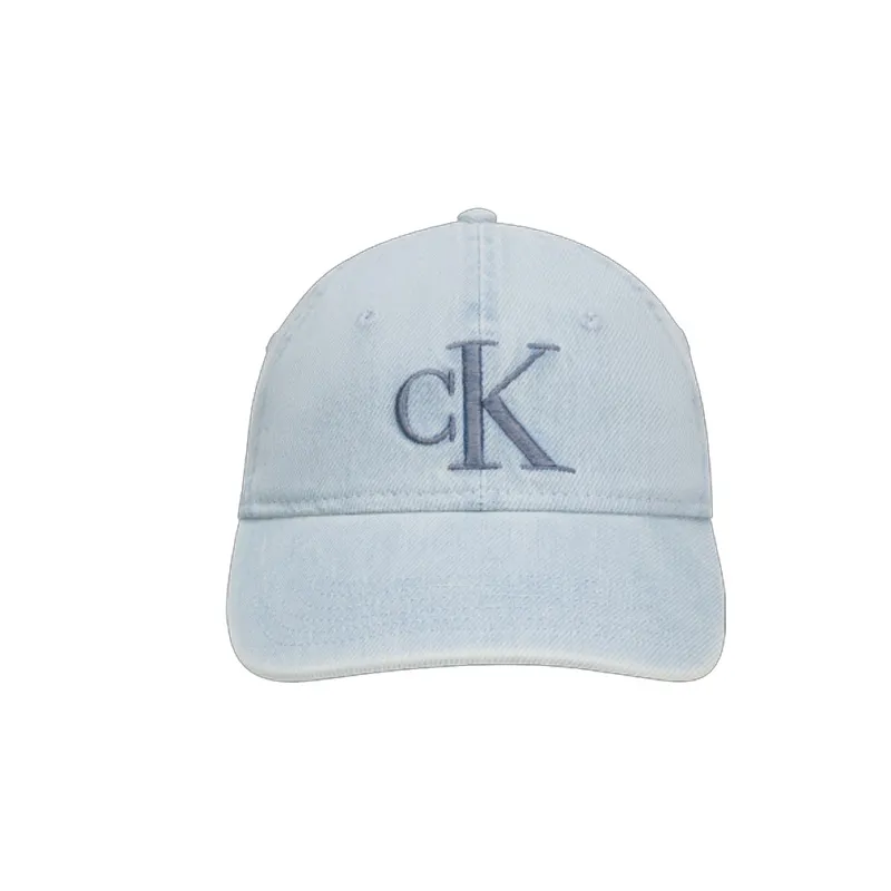 CALVIN KLEIN Cotton Baseball Caps Unisex Denim Light Blue