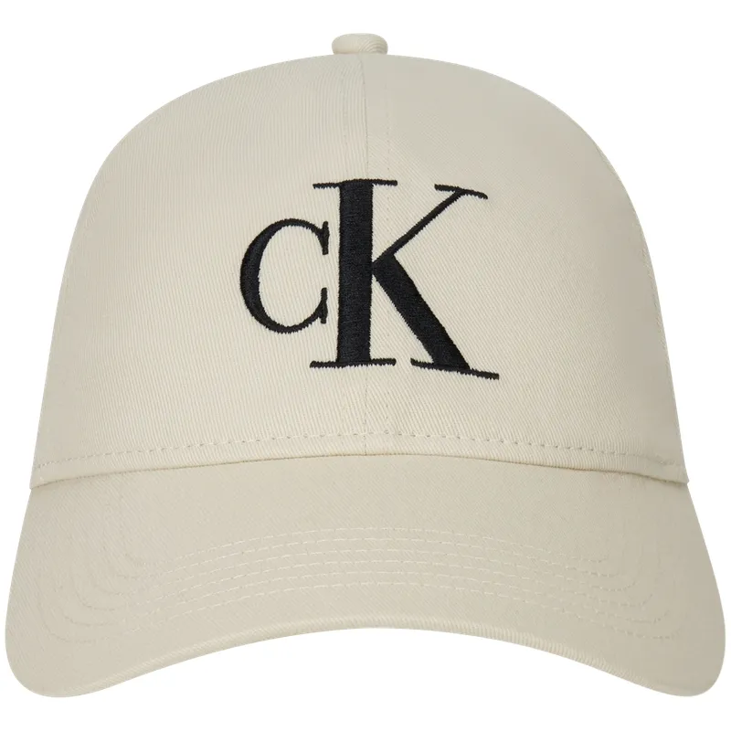 CALVIN KLEIN Cotton Baseball Caps Unisex Ivory