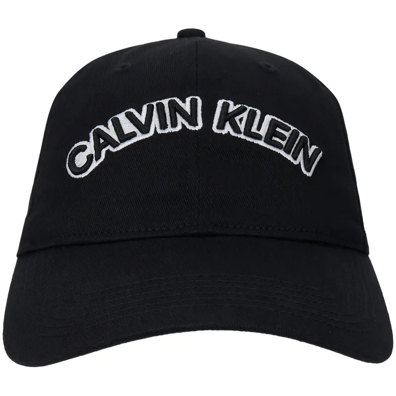 CALVIN KLEIN Cotton Baseball Caps Unisex Space Black