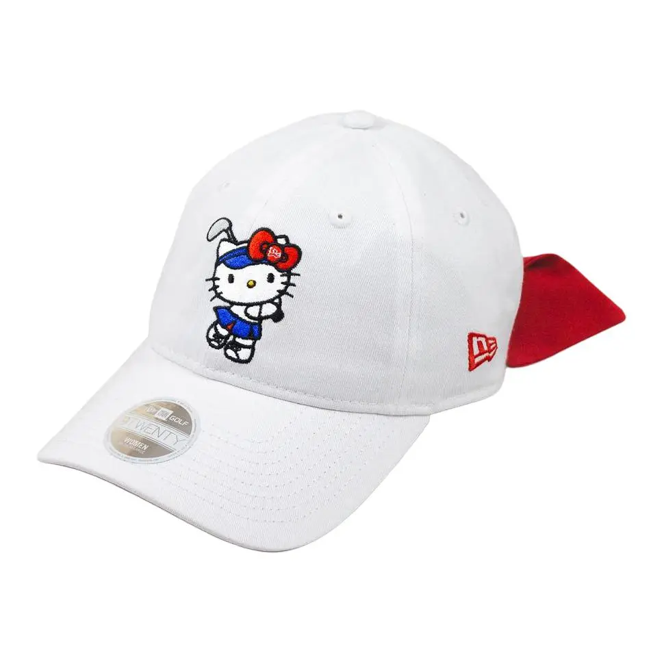 New Era x Hello Kitty Original Design Cotton Baseball Caps Women's White