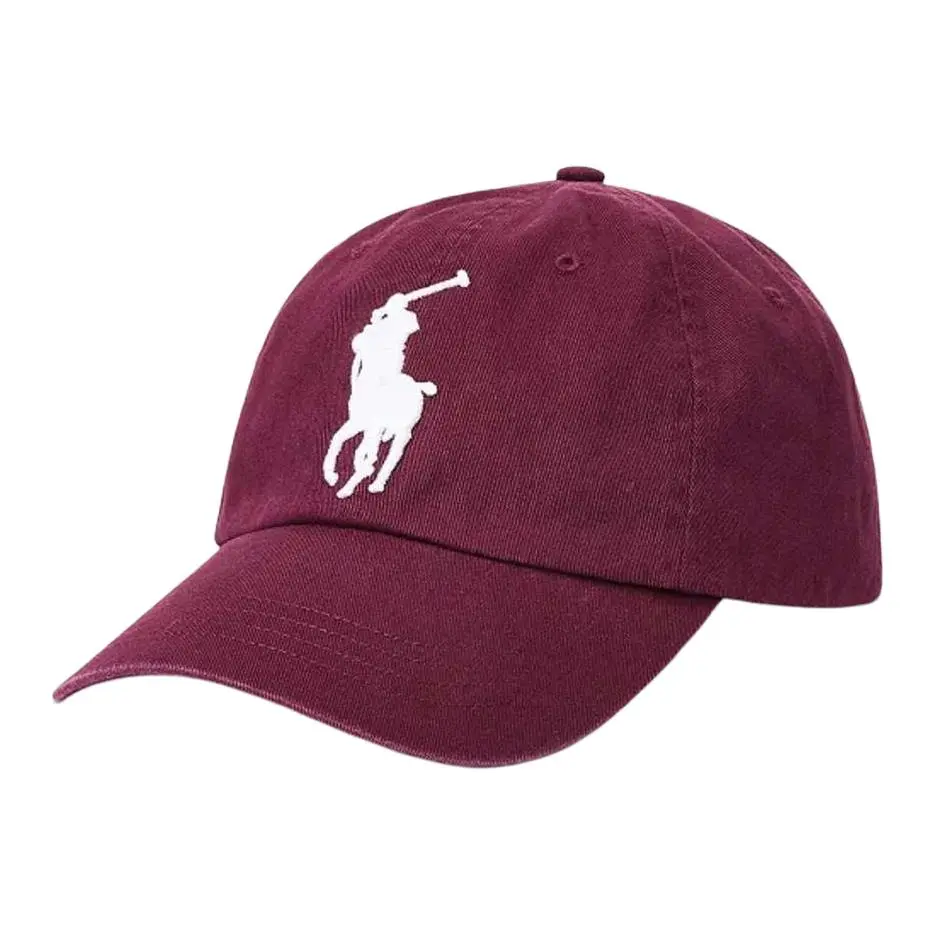 Polo Ralph Lauren Cow Leather Baseball Caps Unisex Red
