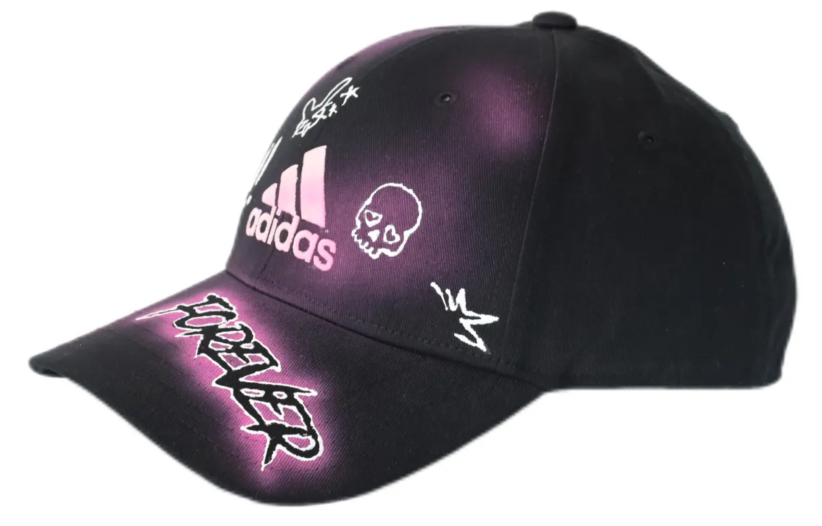 Adidas Cotton Baseball Caps Unisex Black Pink