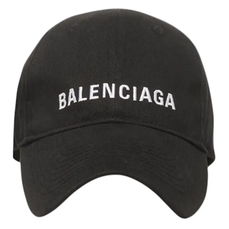 Balenciaga Cotton Baseball Caps Unisex Black