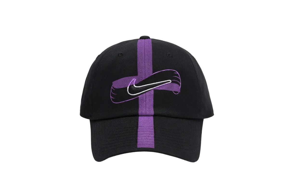 Nike Polyester Baseball Caps Unisex Black Purple