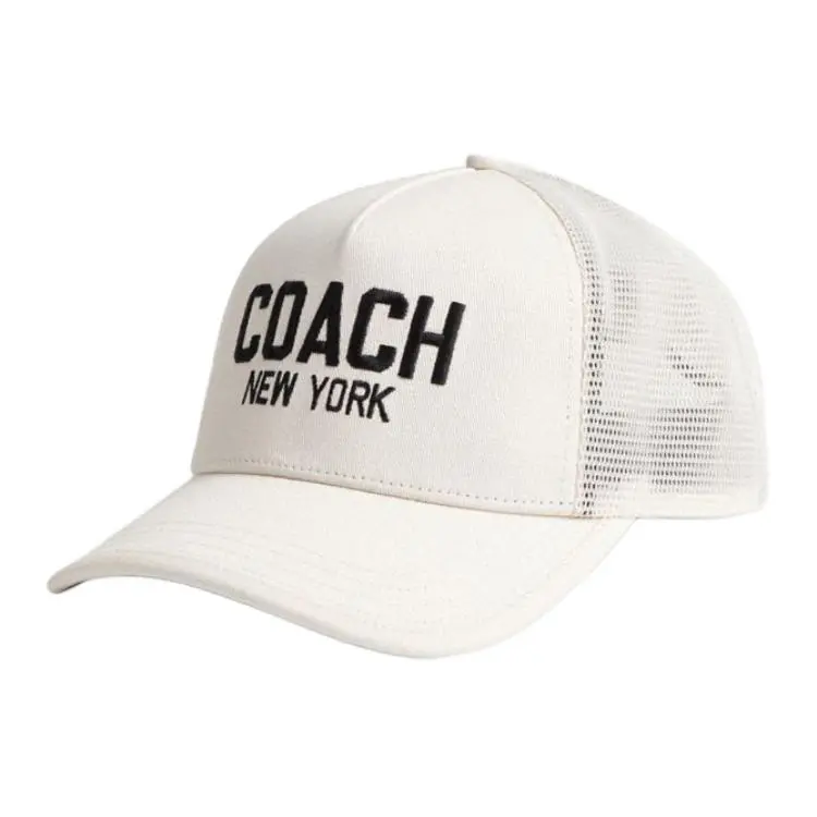 COACH Cotton Baseball Caps Women's White