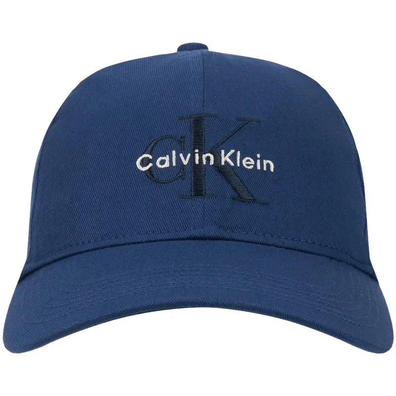 CALVIN KLEIN Cotton Baseball Caps Unisex Marine Blue