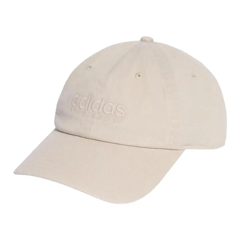 Adidas Cotton Baseball Caps Unisex Beige Yellow
