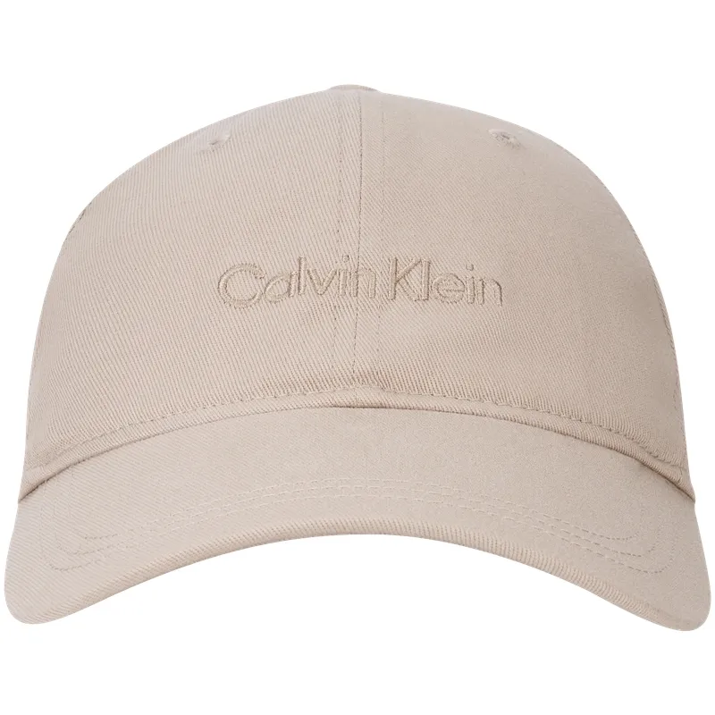 CALVIN KLEIN Cotton Baseball Caps Unisex Khaki