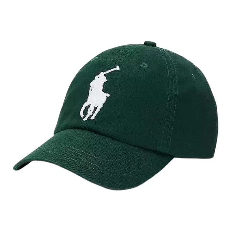 Polo Ralph Lauren Cow Leather Baseball Caps Unisex Green