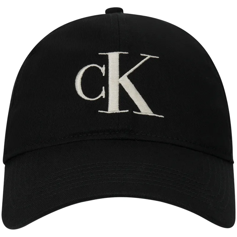 CALVIN KLEIN Cotton Baseball Caps Unisex Space Black