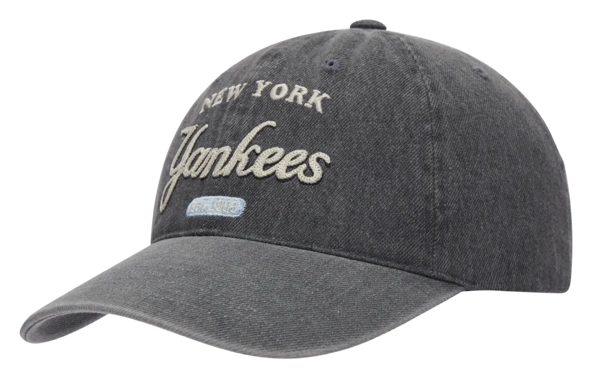 MLB New York Yankees Cotton, Polyester Baseball Cap Unisex Gray