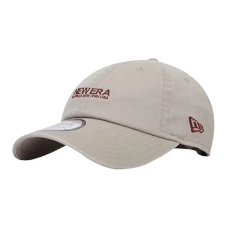 New Era Cotton Baseball Caps Unisex Beige Yellow