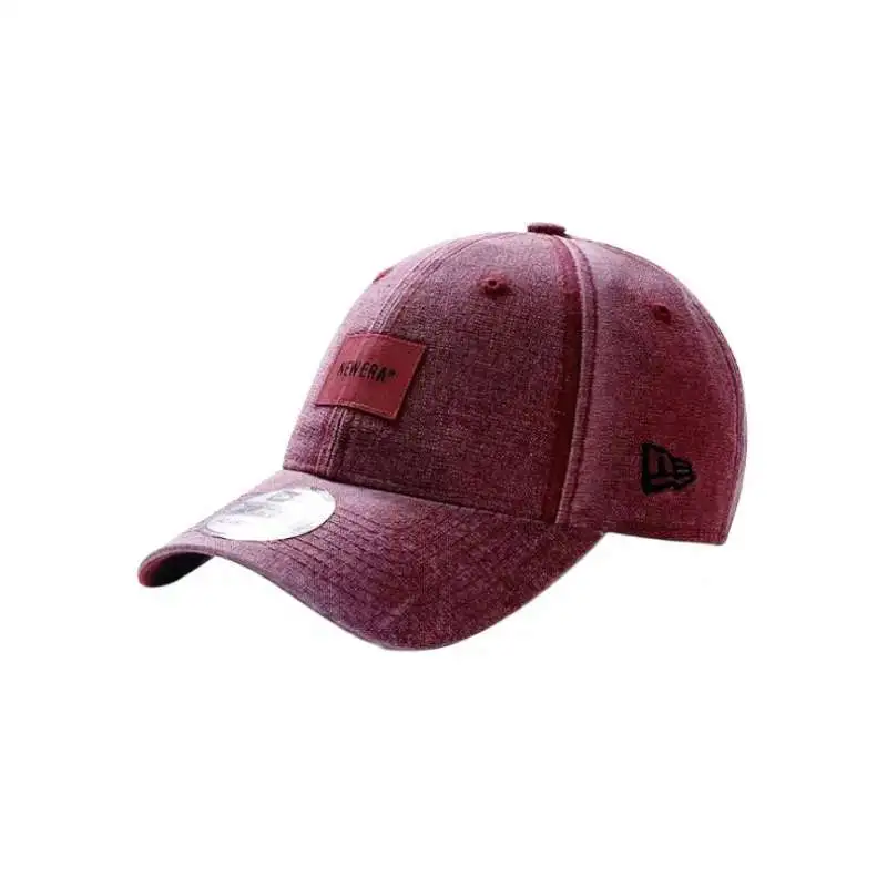 New Era Denim Baseball Caps Unisex Maroon