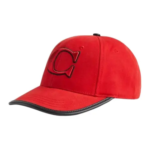 COACH Cotton Baseball Caps Unisex Red