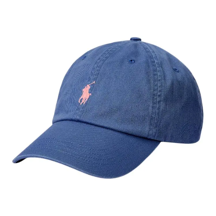 Polo Ralph Lauren Cotton Baseball Caps Unisex Clancy Blue, Dark Pink Label