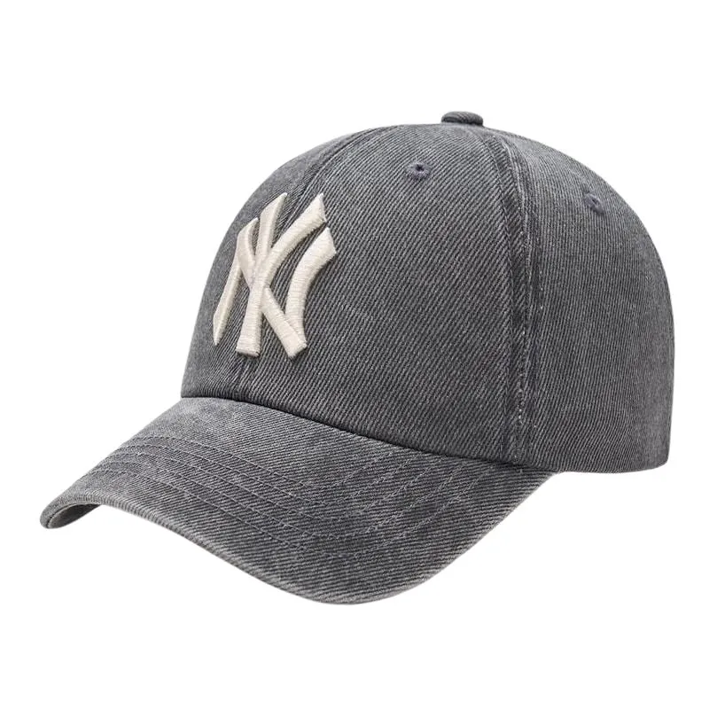 MLB 100% Cotton Baseball Caps Unisex Dark Gray