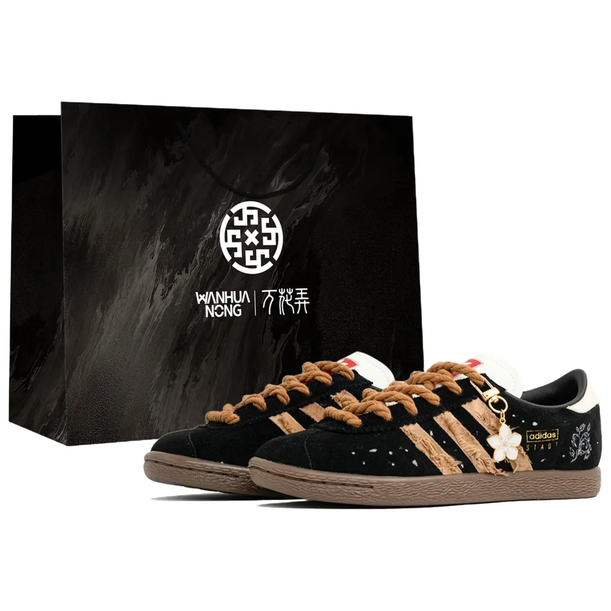 Adidas Originals Stadt Kaleidoscope, Secret, Shopping Bag Abrasion Resistant Low top Skateboard Shoes Unisex Black