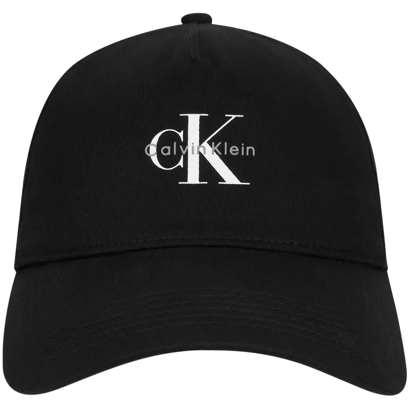 CALVIN KLEIN Cotton Baseball Caps Unisex Space Black