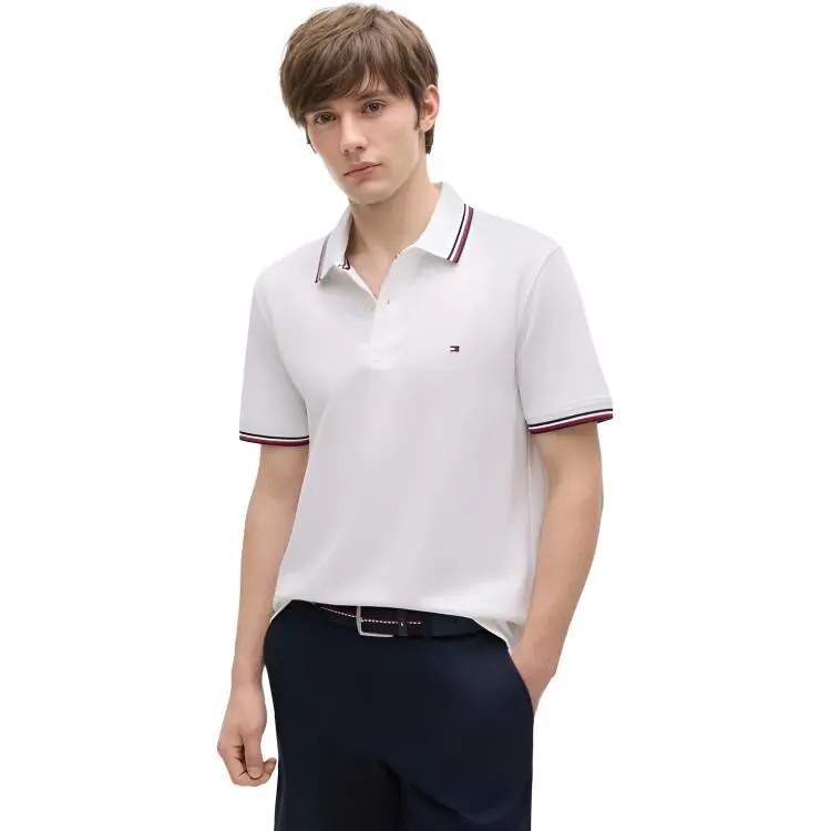 Tommy Hilfiger Polo Shirt Men's Cloud Bath White