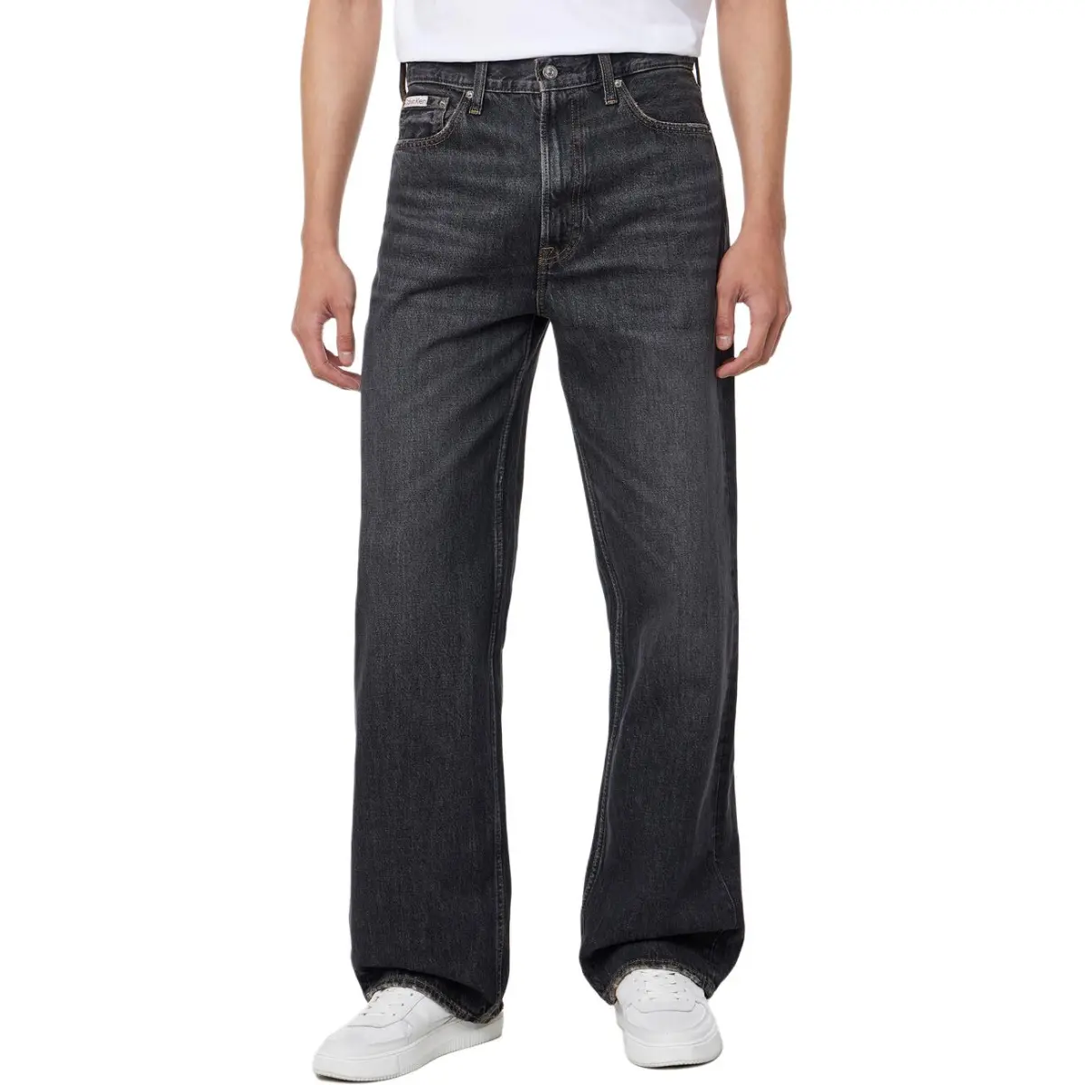 Calvin Klein Straight Fit Jeans Men's Black Moderate Other