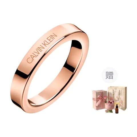 CALVIN KLEIN Titanium Steel Niche, Trendy, Fashion, Versatile Ring Unisex Rose Gold