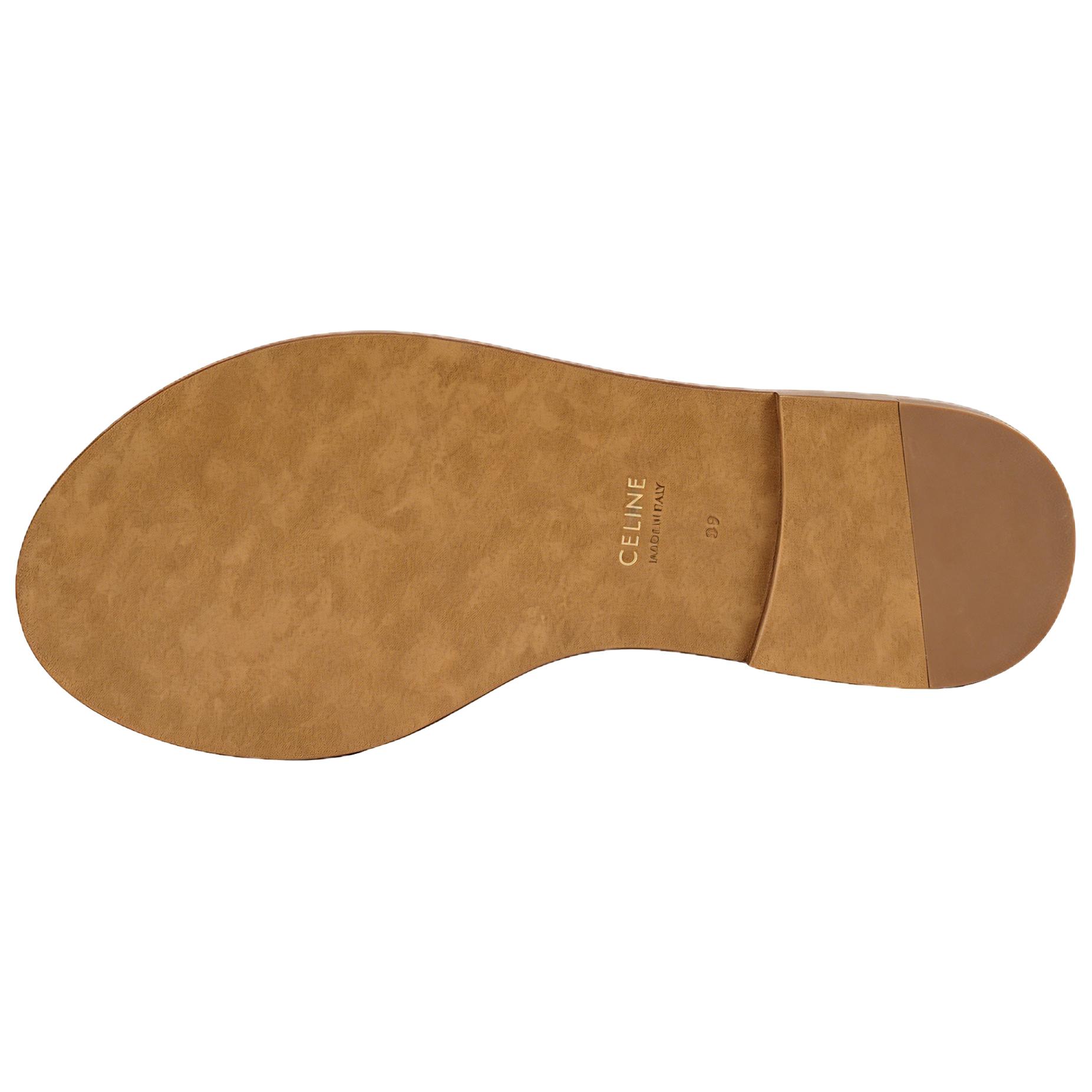 CELINE Triomphe Stylish Sandal Women's White