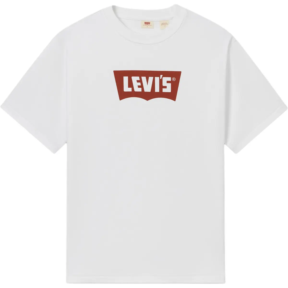 Levi's T-Shirts Men's White Crew Neck Moderate