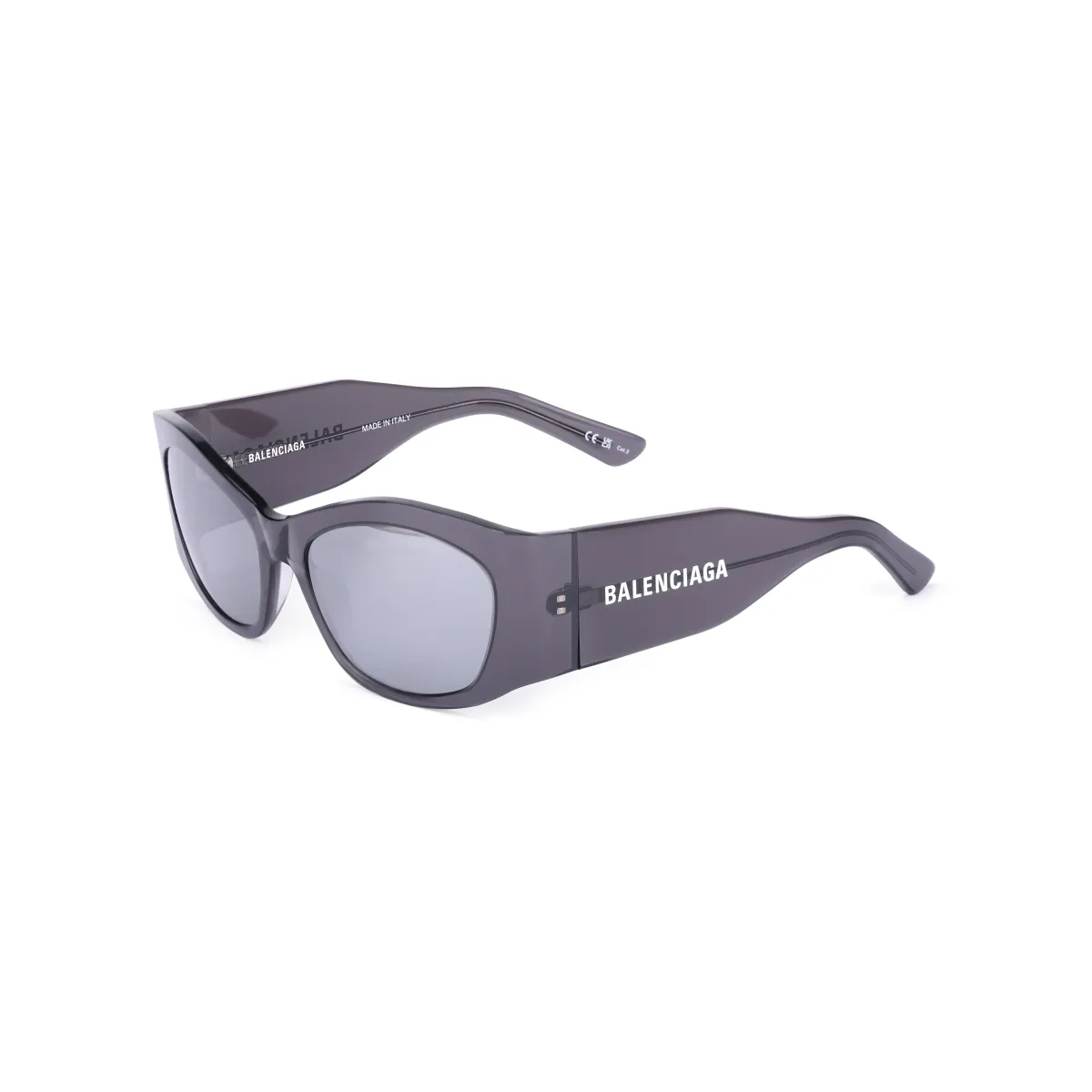 Balenciaga Acetate Irregular Shape Sunglasses Women's Gray