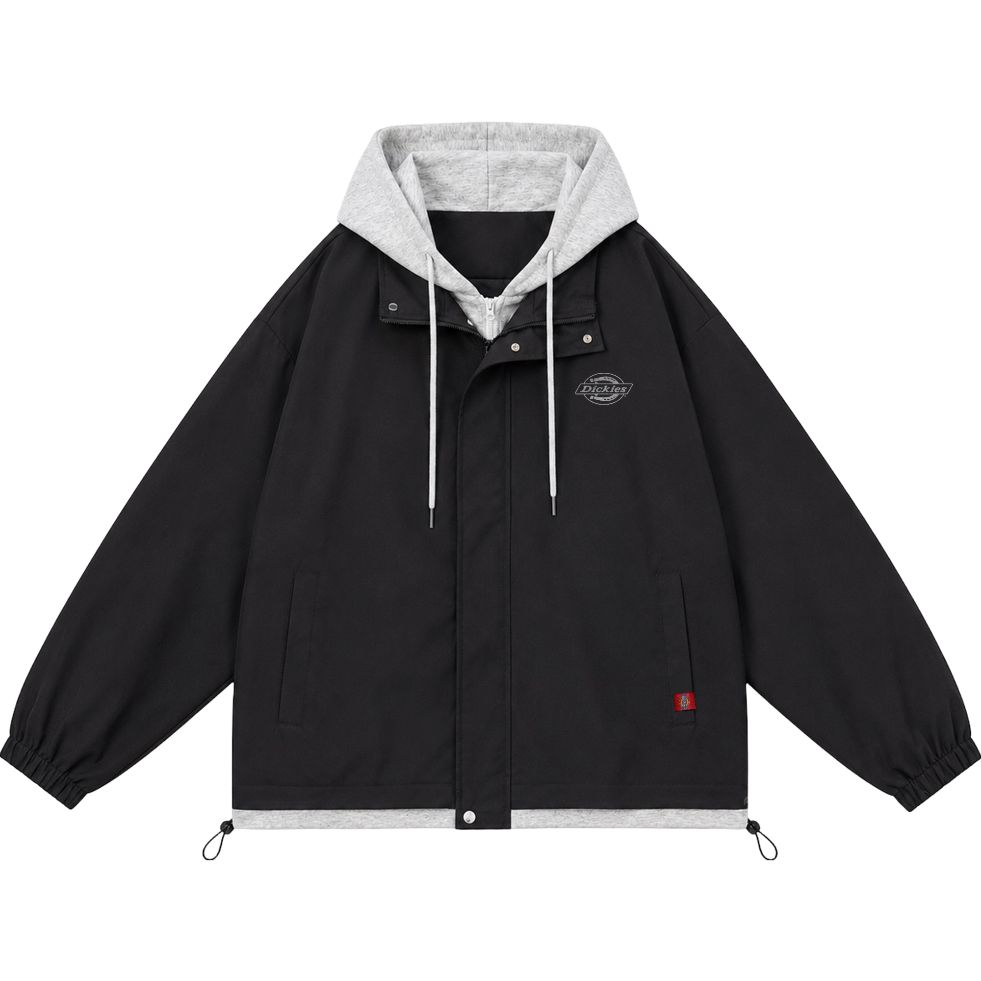 Мужская куртка Dickies Logo (серо-черная)