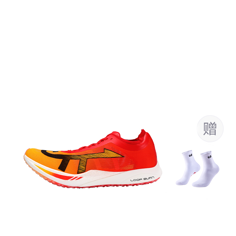 LOOP BURN Top 100 Pro 4.0 Breathable Low top Full Length Carbon Plate Running Shoes Unisex Chasing Flame Orange