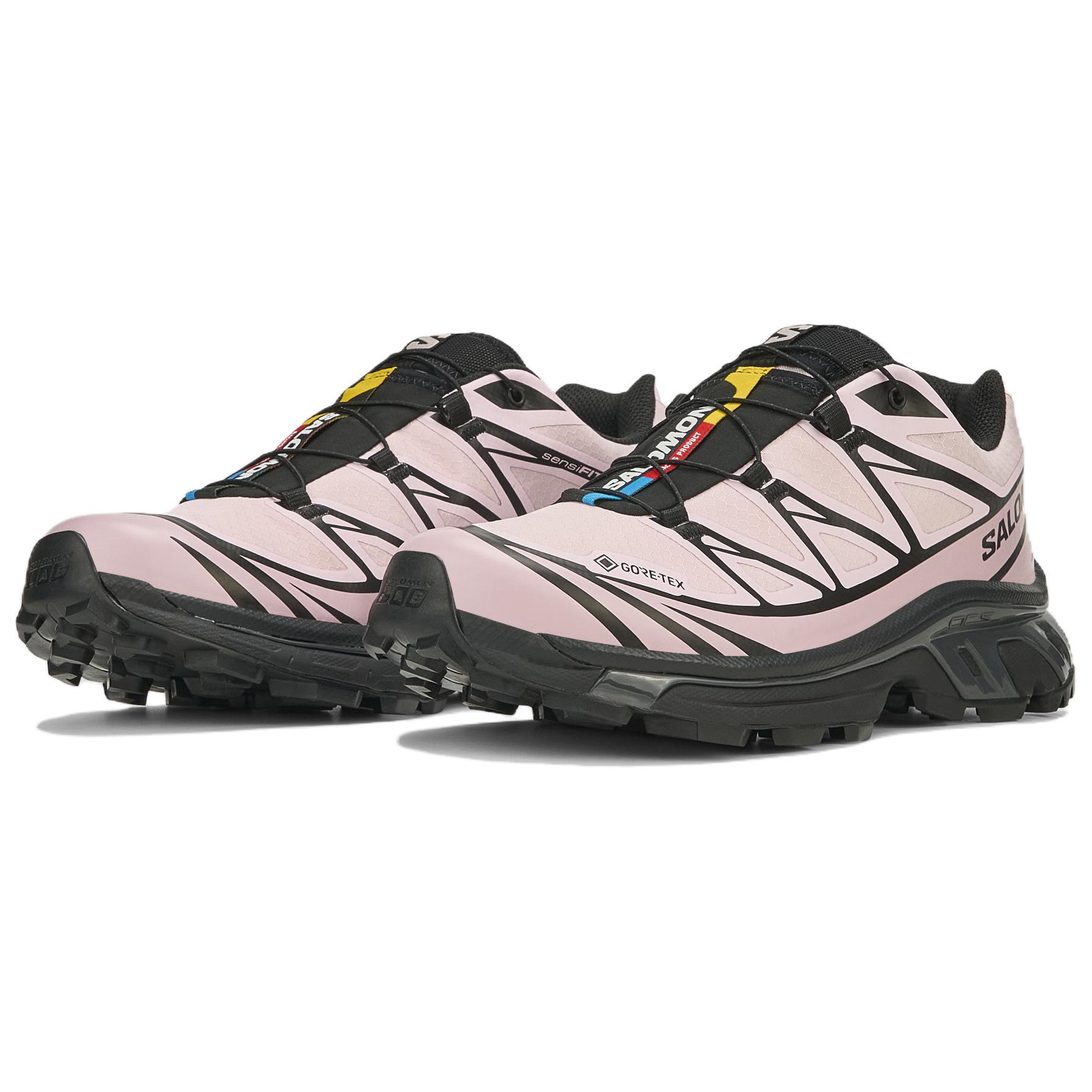Кроссовки Salomon XT-6 GTX (черно-розовые) — 黑色 / 冰粉色 / 晨曦粉 — фото 3