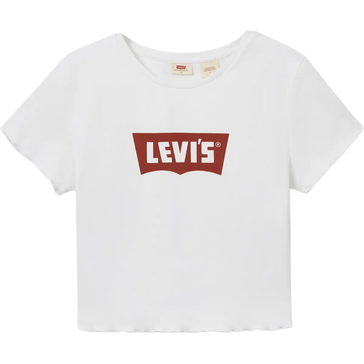 Levi's T-Shirts Women's White Crew Neck Moderate