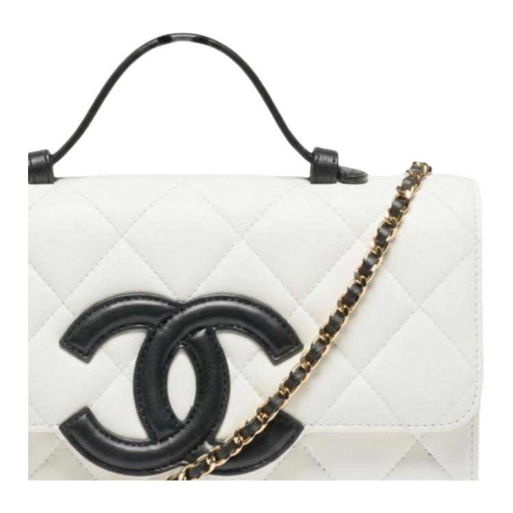 Женская сумка Chanel (черно-белый) — фото 2