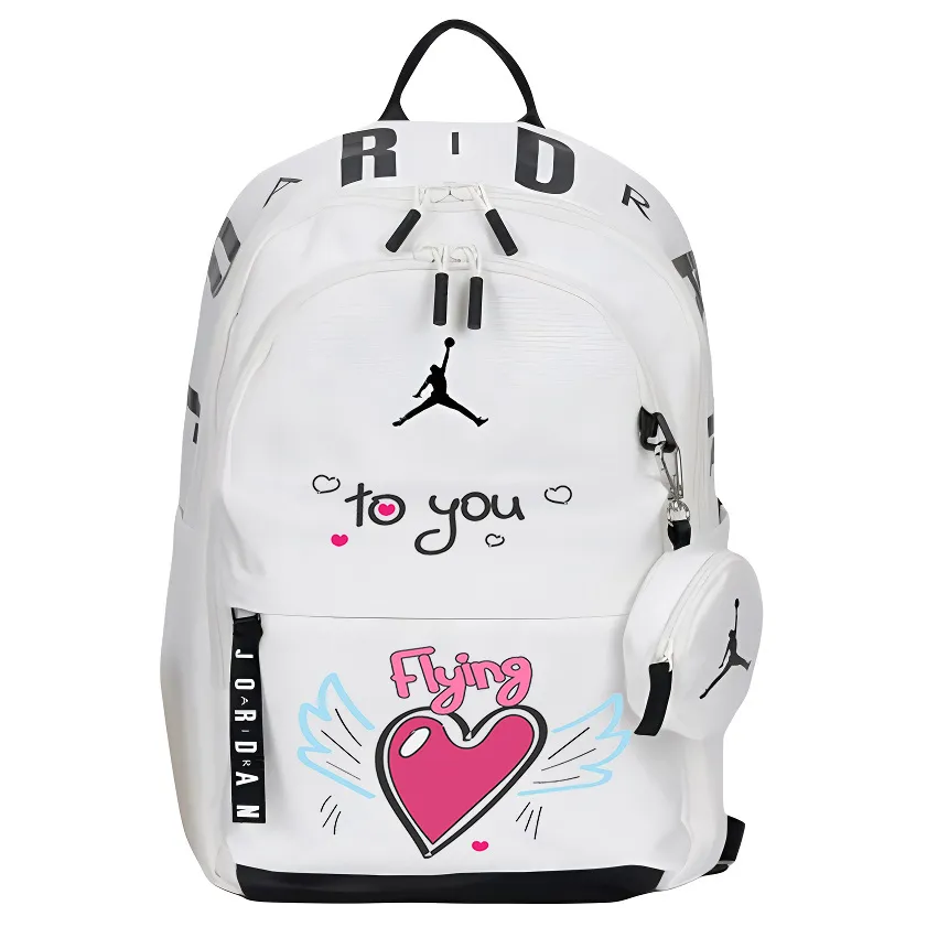 Jordan Polyester Backpack Unisex White