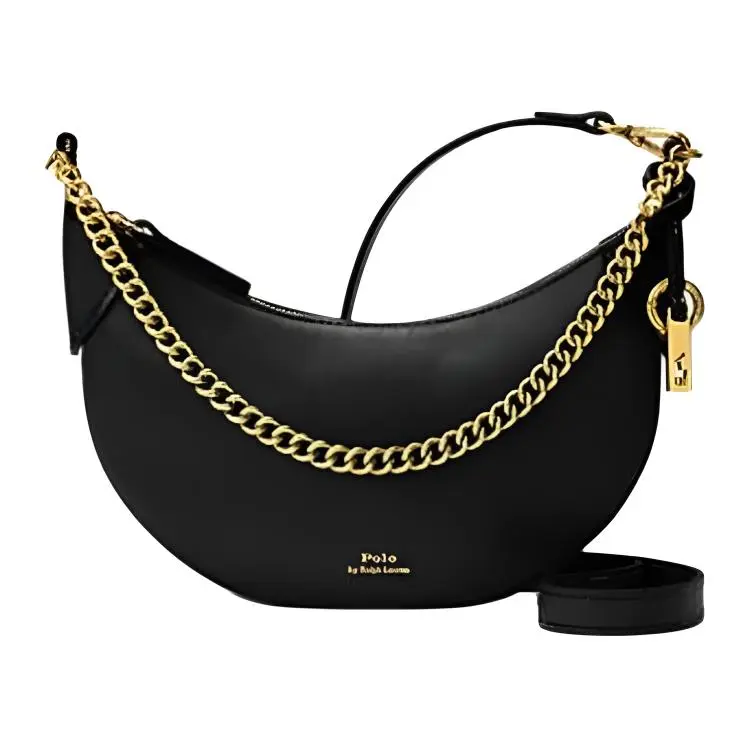 Polo Ralph Lauren Polo ID Cow Leather Handbag Mini Women's Black