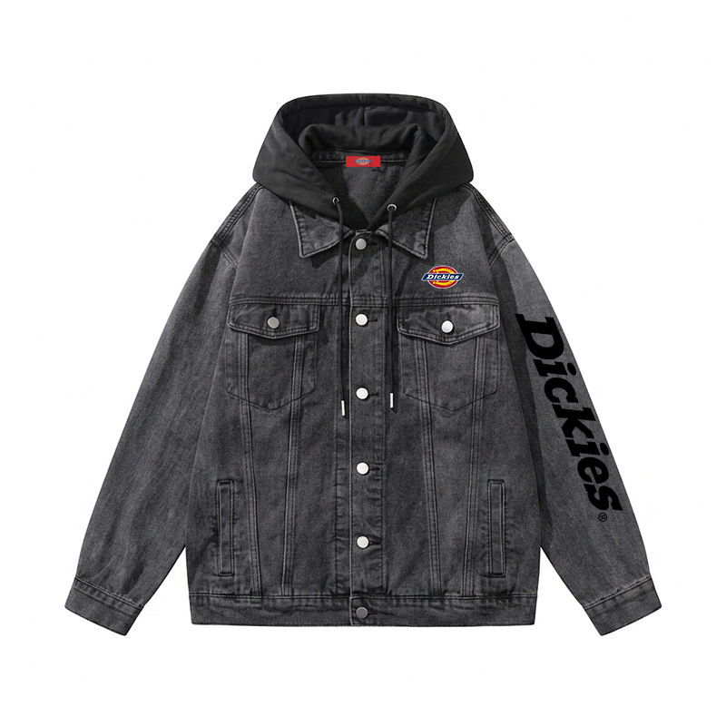 Мужская джинсовая куртка Dickies Logo Cleanfit (голубая) — фото 14