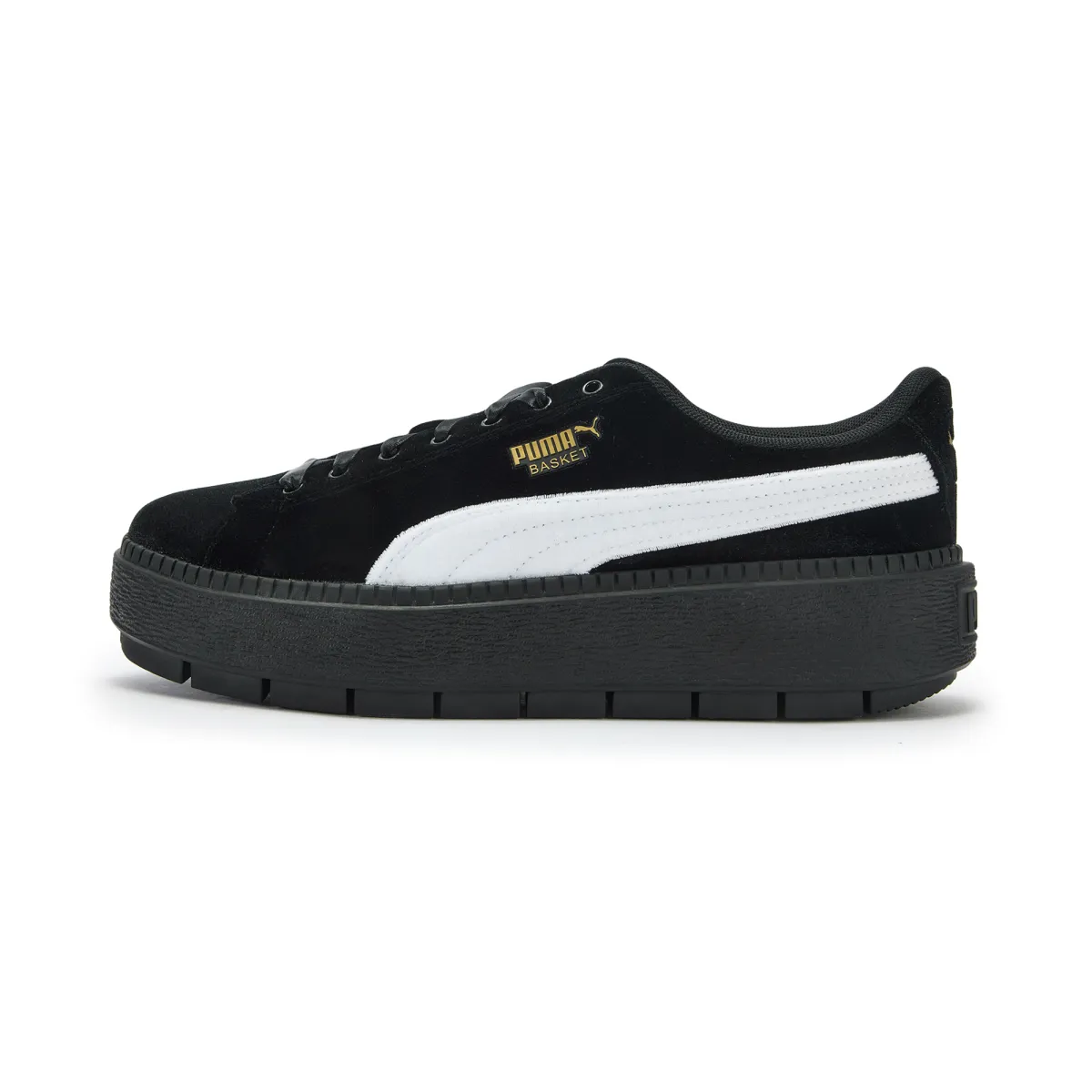 PUMA Platform Abrasion Resistant Low top Skateboard Shoes Women's Black