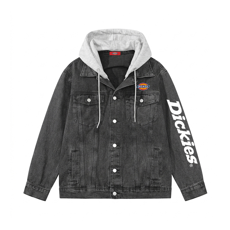 Мужская джинсовая куртка Dickies Logo Cleanfit (голубая) — фото 12